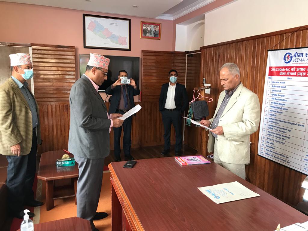 Dr. Ghimire Sworn in as Nepal Re Chairman